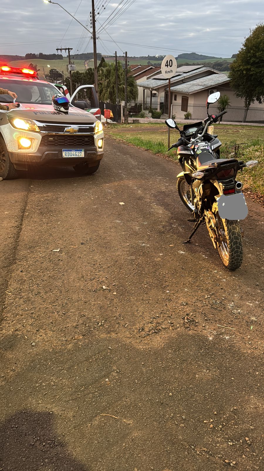 Motociclista é flagrado realizando manobras perigosas no centro de Ipuaçu