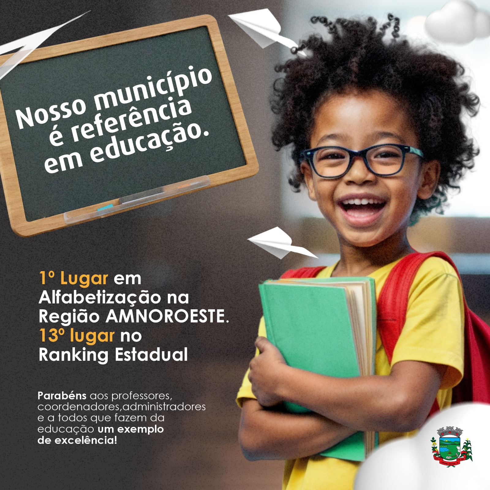 Coronel Martins conquista 1º lugar em alfabetização na região da AMNOROESTE