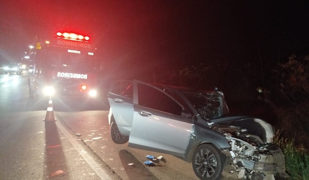 Homem fica ferido em colisão na BR-282