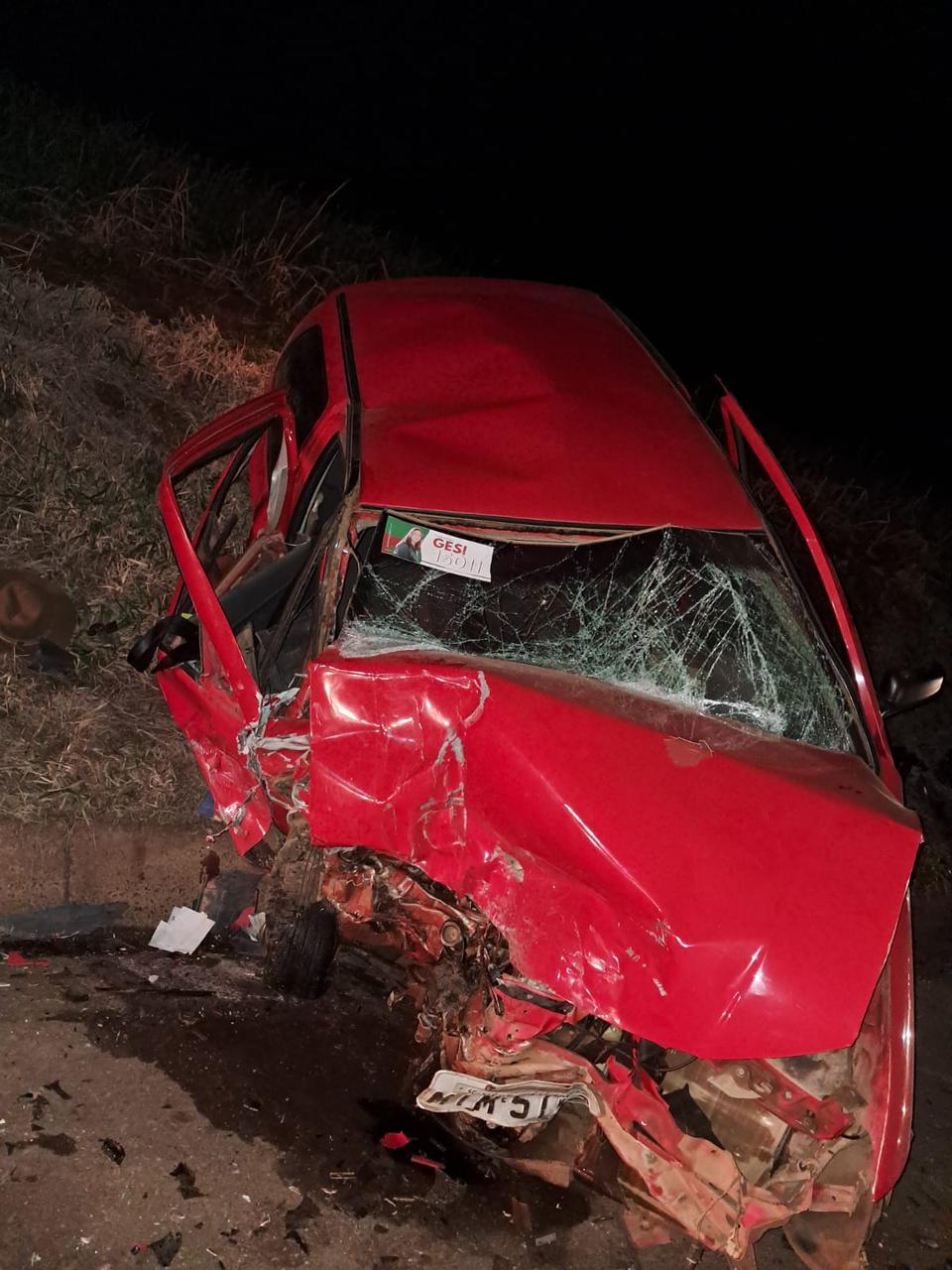 Colisão frontal deixa uma vítima fatal na SC-160 em Campo Erê