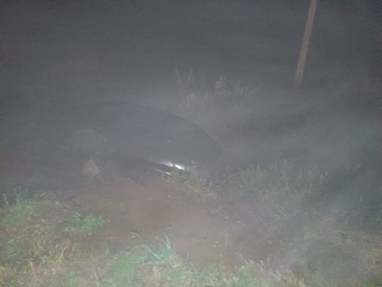 Colisão frontal é registrada na SC-480 em São Domingos
