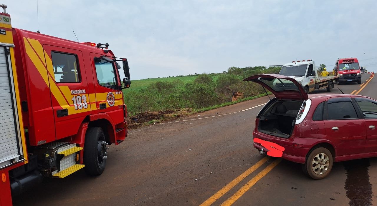 Colisão entre dois veículos deixa quatro pessoas feridas em Xanxerê
