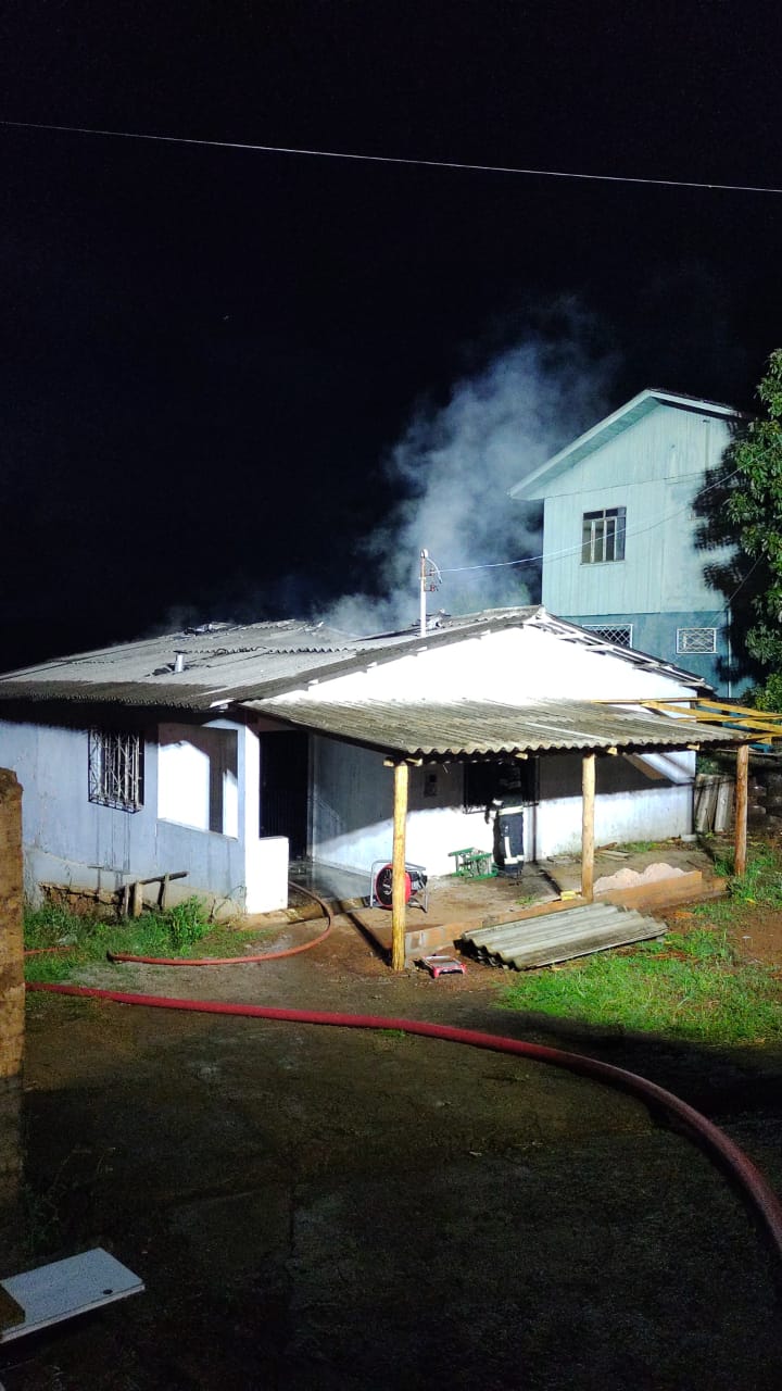 Incêndio atinge residência em Xanxerê na noite de domingo