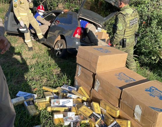 Polícia Militar apreende carga de cigarros contrabandeados após perseguição no Paraná