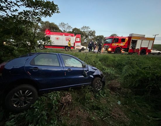 Motorista fica ferido em acidente na SC-480