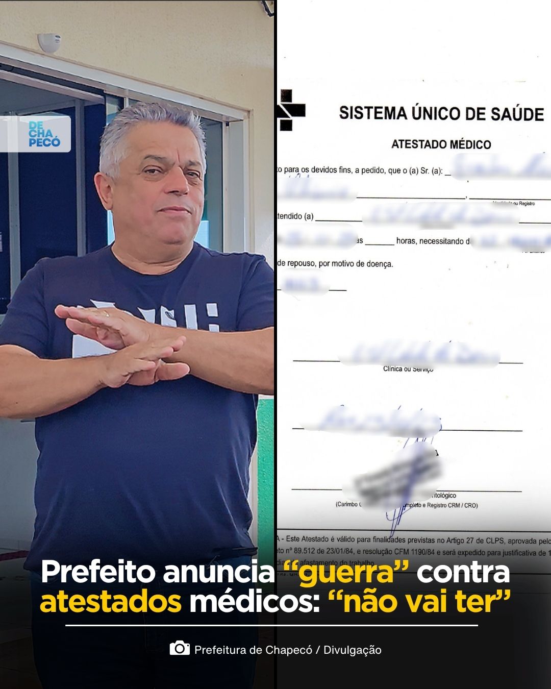 Foto Prefeitura de Chapecó Divulgação/De Chapecó Empresa de mídia/notícias