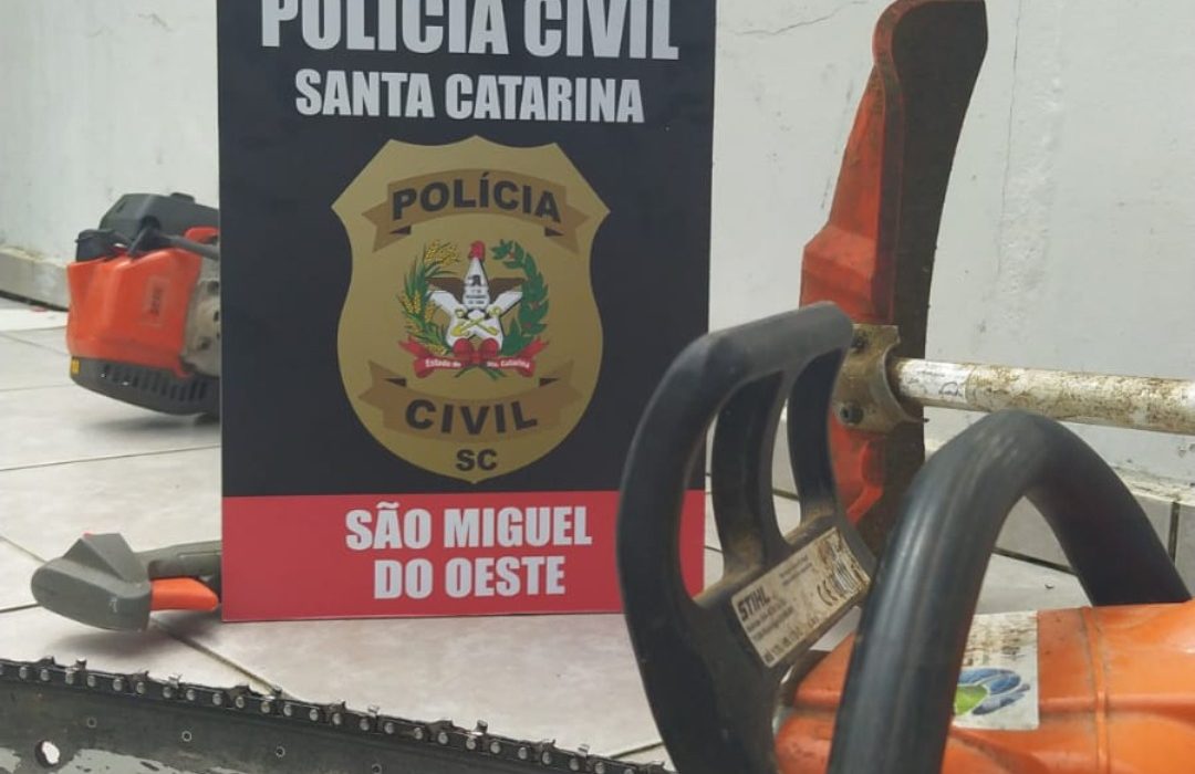 Polícia Civil recupera motosserra e roçadeira furtadas
