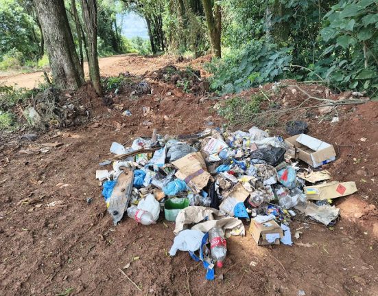 Mesmo após limpeza, estrada do aterro volta a ser alvo de descarte irregular de lixo em São Domingos