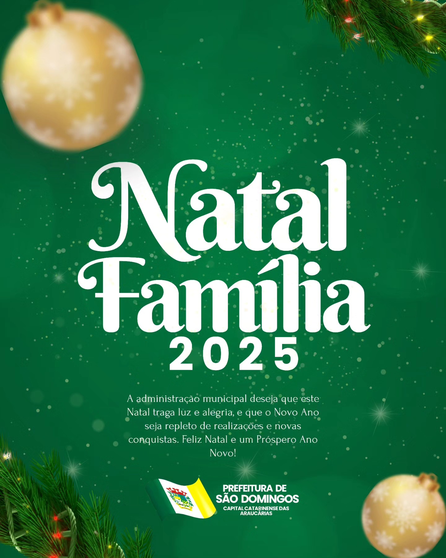Programação do Natal Família 2025 começa hoje em São Domingos