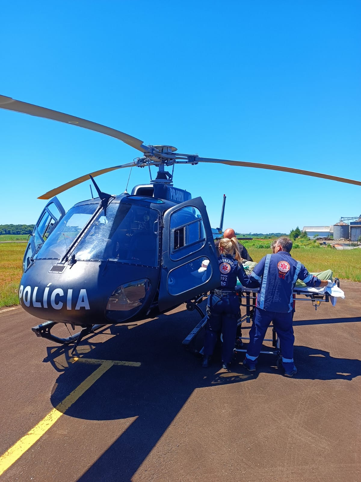 Paciente com infarto é transferido por aeronave para Xanxerê