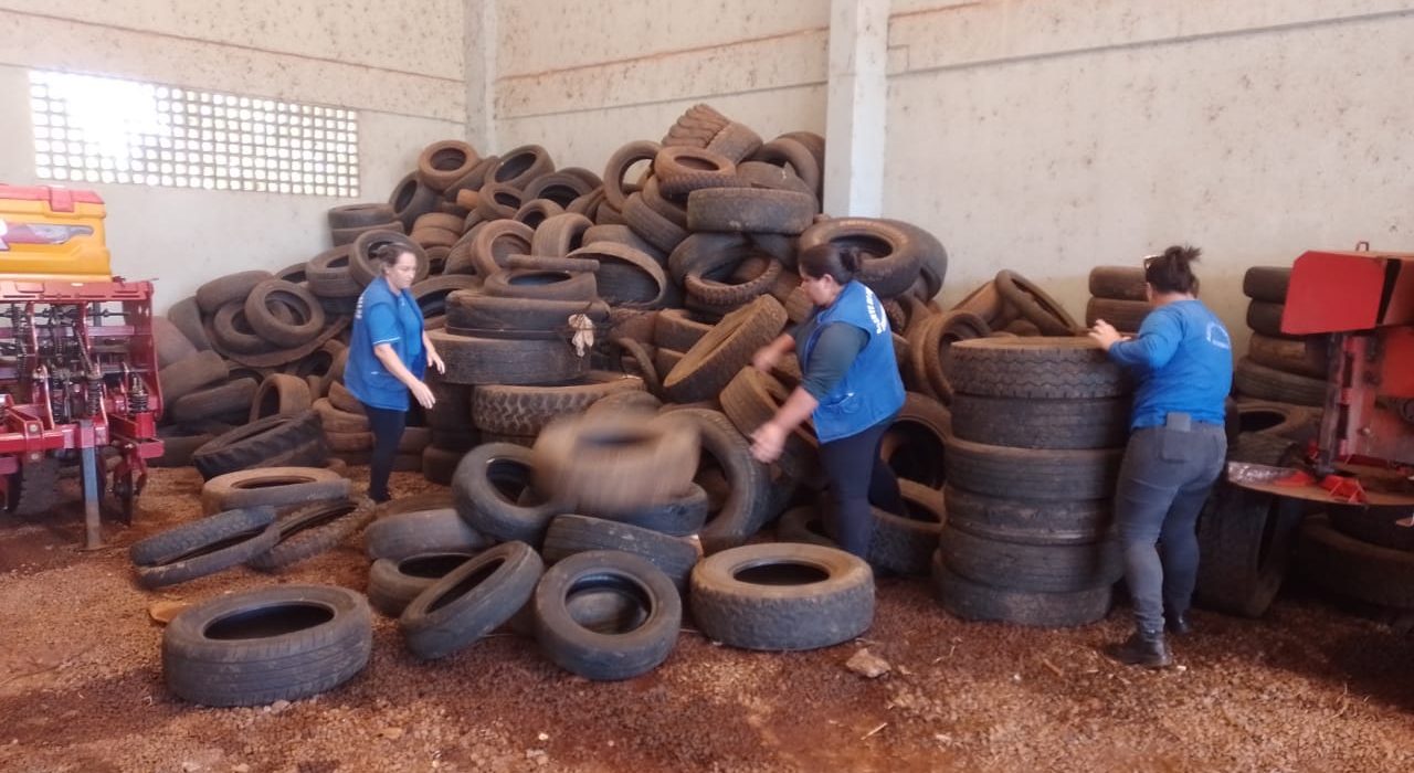 São Domingos recolhe cerca de 420 pneus em ação de saúde