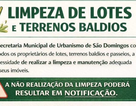 Secretaria de Urbanismo orienta proprietários sobre limpeza de lotes e terrenos baldios em São Domingos