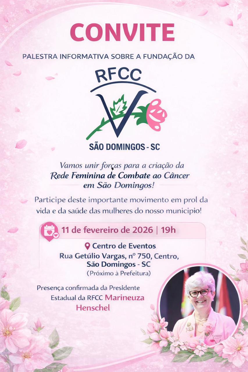 São Domingos promove palestra informativa para criação da Rede Feminina de Combate ao Câncer