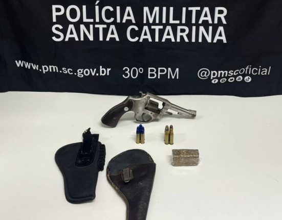 Arma e munições foram apreendidas - Foto Polícia Militar