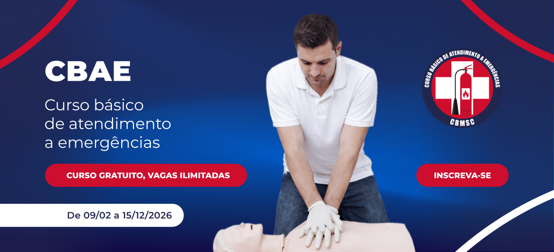 Bombeiros de SC abrem inscrições para curso gratuito de emergências