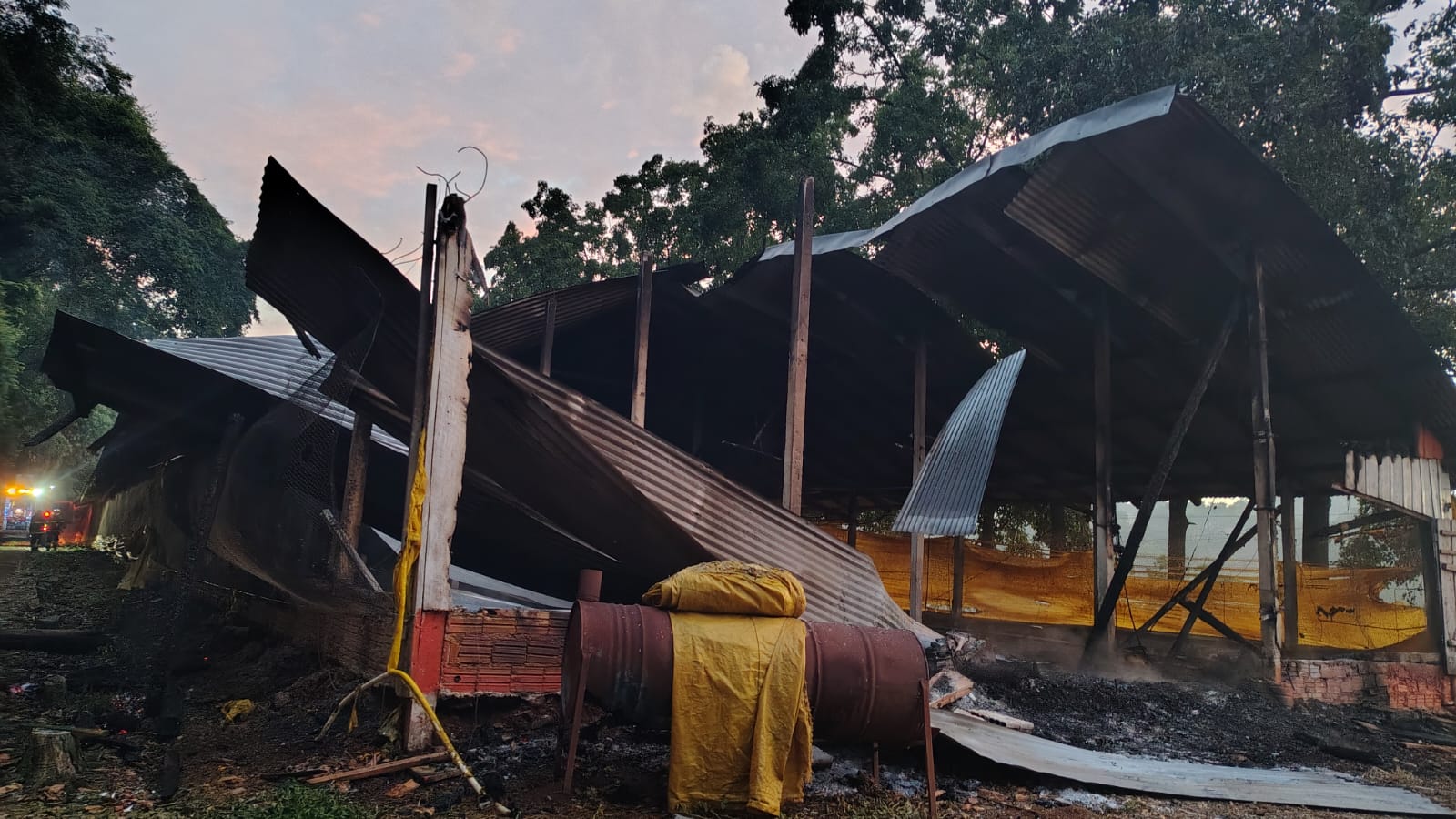 Incêndio causa danos em aviário no interior de Quilombo
