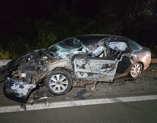 Colisão frontal deixa dois feridos na BR-282 entre Xaxim e Cordilheira Alta