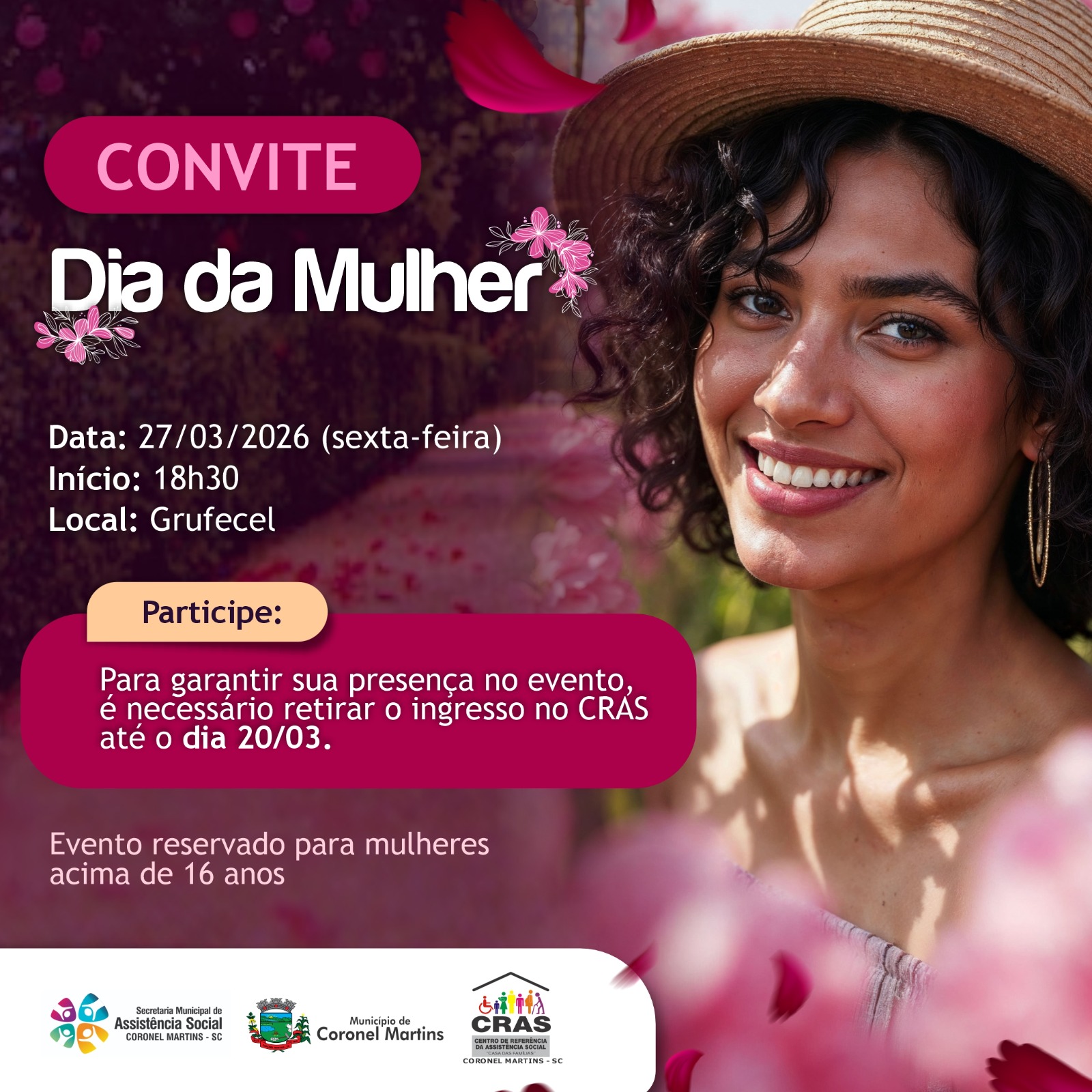 Coronel Martins promove evento especial em comemoração ao Dia da Mulher