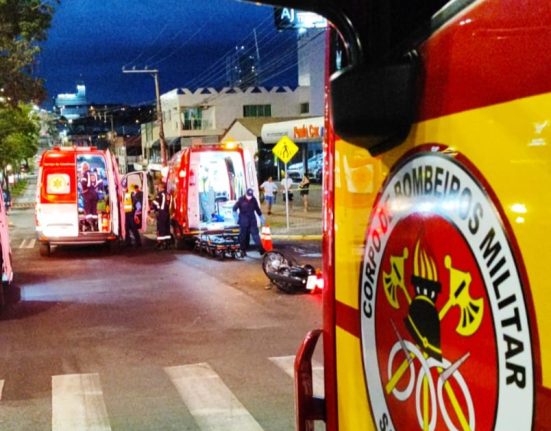 Motociclista morreu em acidente no bairro Líder - Fotos Corpo de Bombeiros