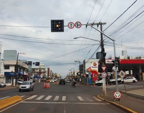 Novos semáforos começam a operar definitivamente na próxima semana - Foto Divulgação Oeste Mais