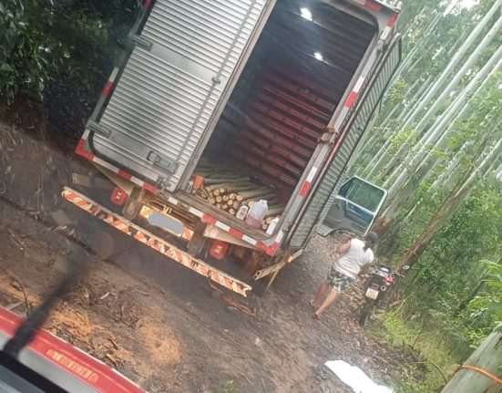 Bombeiros auxiliaram no socorro do motorista - Foto Bombeiros Voluntários