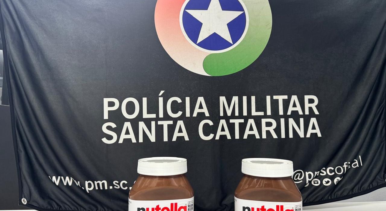 Rapaz foi preso por furtar dois potes de Nutella - Foto Polícia Militar
