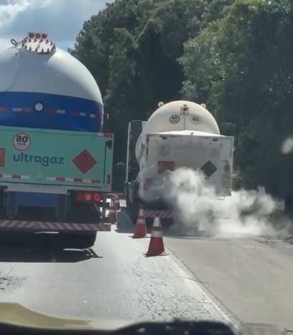 Vazamento de CO2 mobilizou equipes de segurança - Foto Oeste Mais