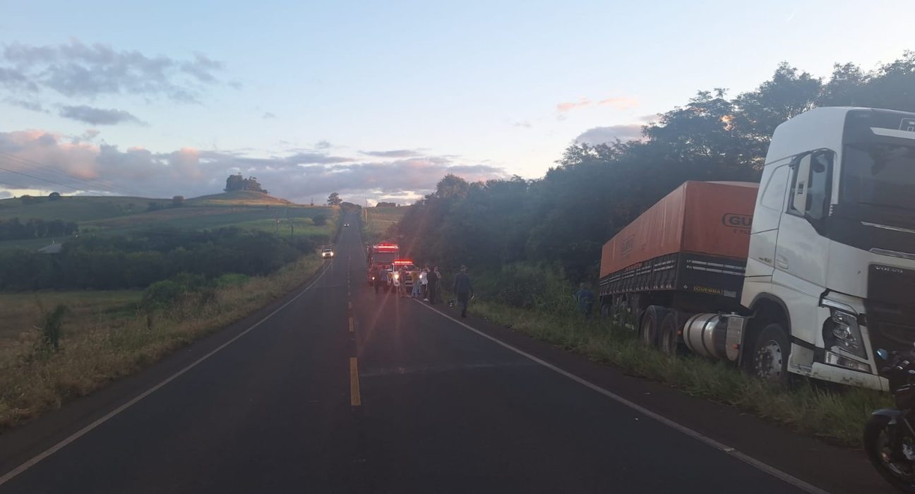 Motociclista fica gravemente ferido em acidente na SC-163