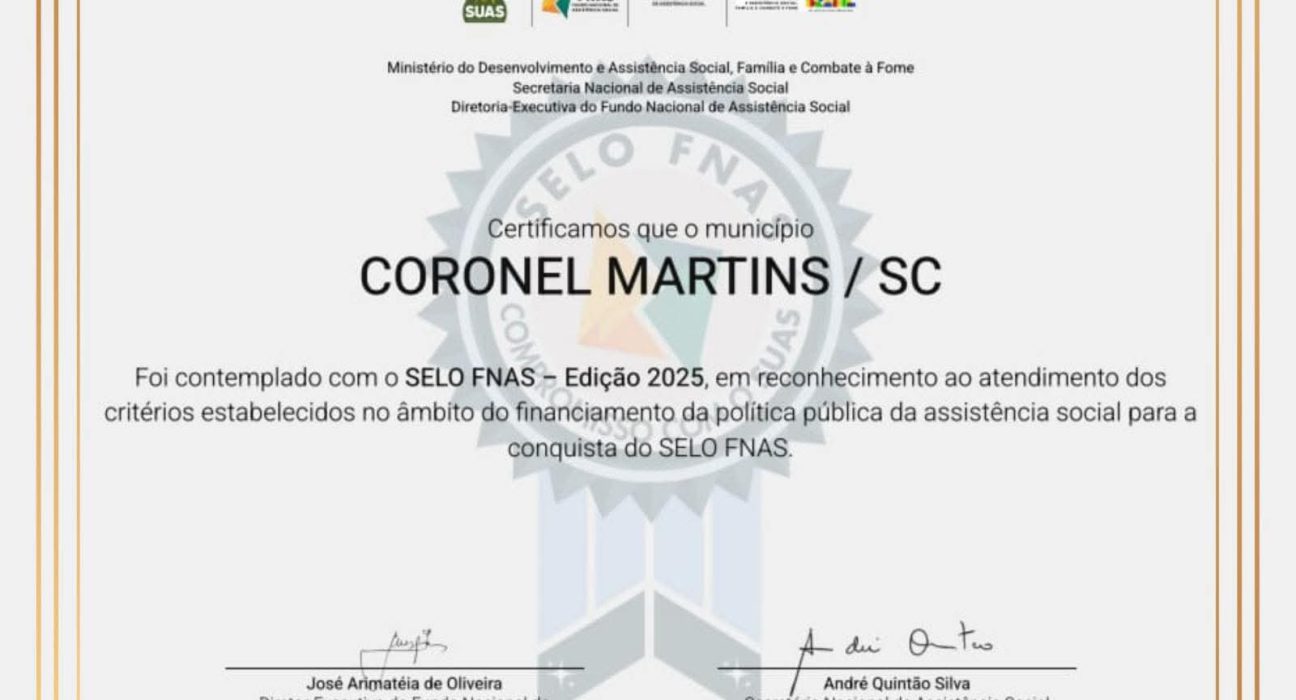 Foto Prefeitura de Coronel Martins