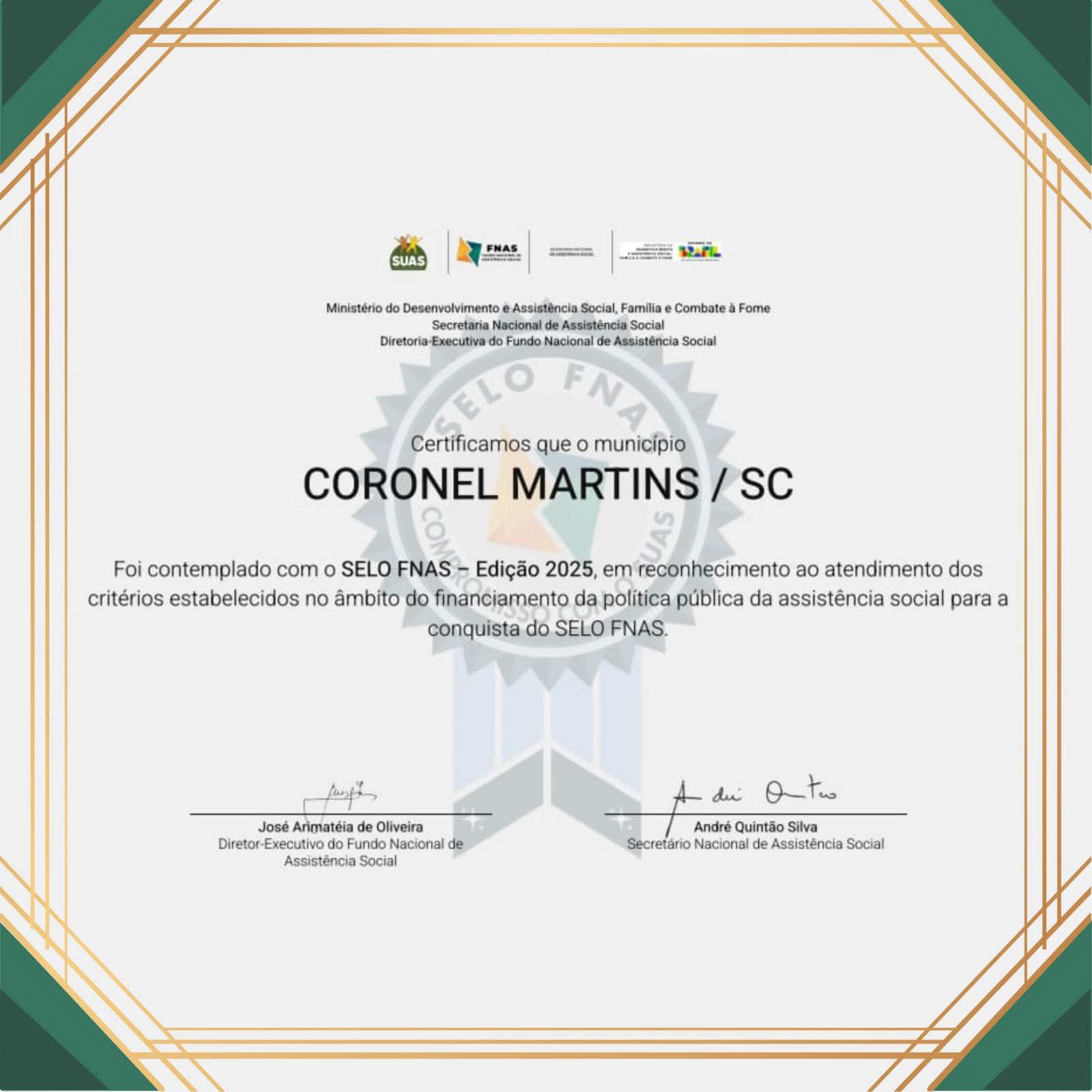 Foto Prefeitura de Coronel Martins