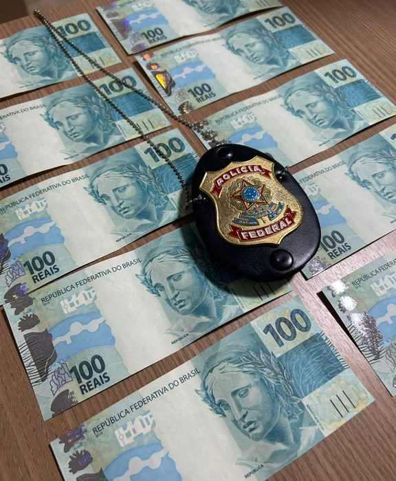 R$ 5 mil em notas falsas foram apreendidos - Foto Polícia Federal