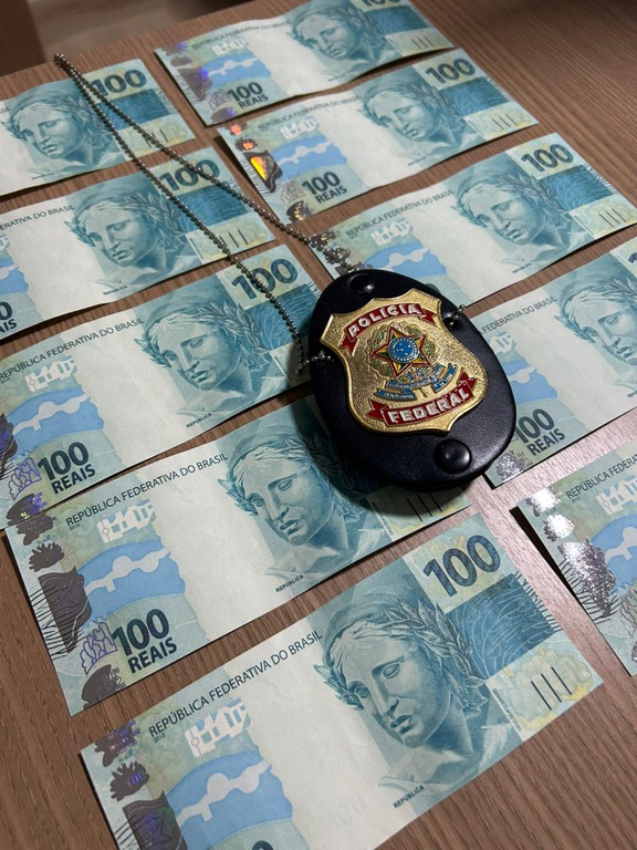 R$ 5 mil em notas falsas foram apreendidos - Foto Polícia Federal