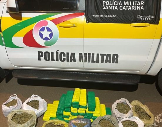 Droga estava escondida em bagagens e jovem confessou que transportava entorpecente para quitar dívida com traficante - Foto PMRv