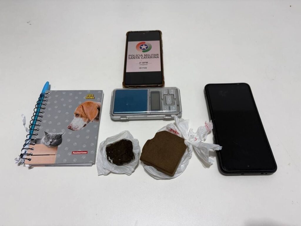 O suspeito já tinha histórico com o tráfico - Foto Divulgação PM