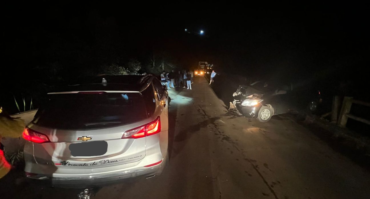 Colisão frontal deixa dois feridos na SC-283 em Seara