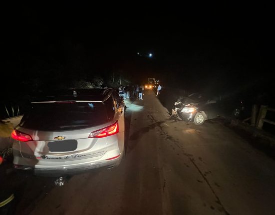 Colisão frontal deixa dois feridos na SC-283 em Seara