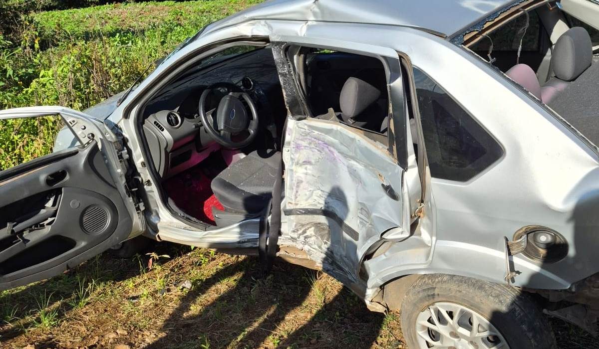 Colisao em Ponte Serrada matou motociclista na hora e motorista de carro no hospital - Foto Ernando Favero Ponte FM