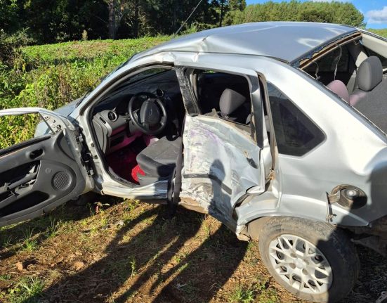 Colisao em Ponte Serrada matou motociclista na hora e motorista de carro no hospital - Foto Ernando Favero Ponte FM