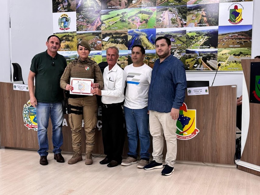 Policiais Militares de Ipuaçu são homenageados na Câmara de Vereadores de Abelardo Luz