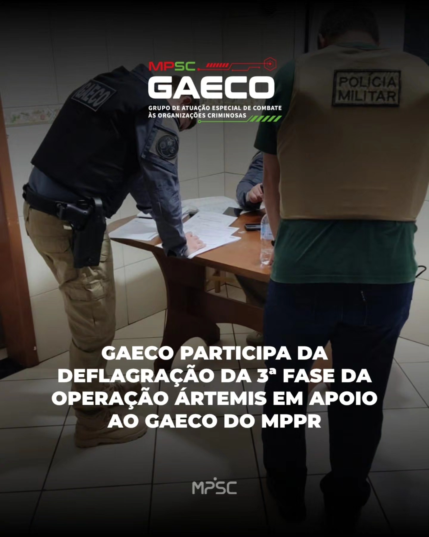 GAECO cumpre mandados em São Lourenço do Oeste durante nova fase da Operação Ártemis
