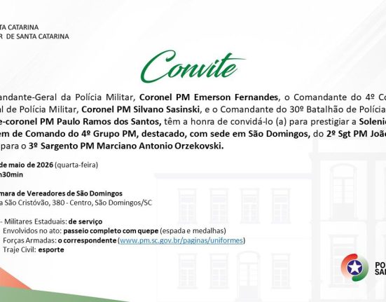 São Domingos terá solenidade de passagem de comando da Polícia Militar