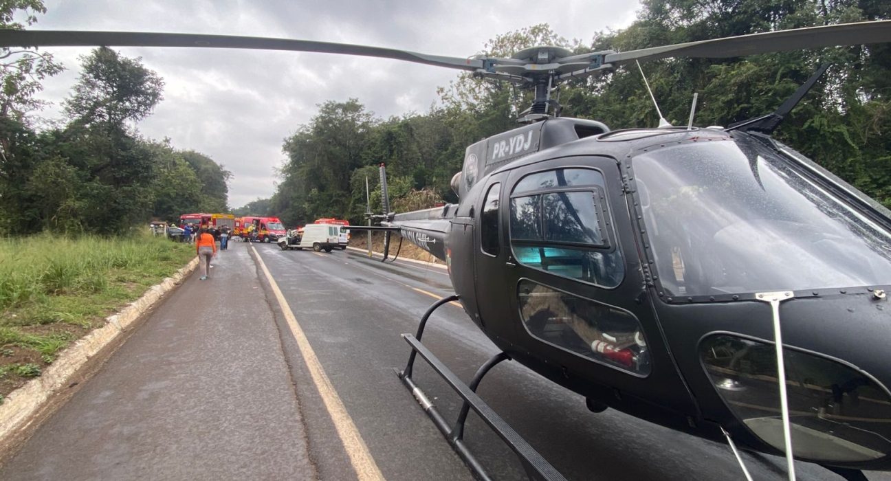 Colisão na BR-282 mobiliza atendimento aeromédico em Nova Itaberaba