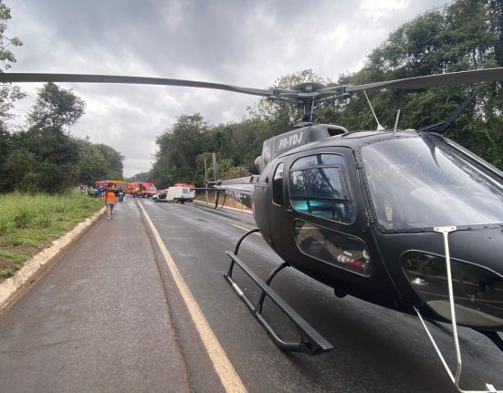 Colisão na BR-282 mobiliza atendimento aeromédico em Nova Itaberaba