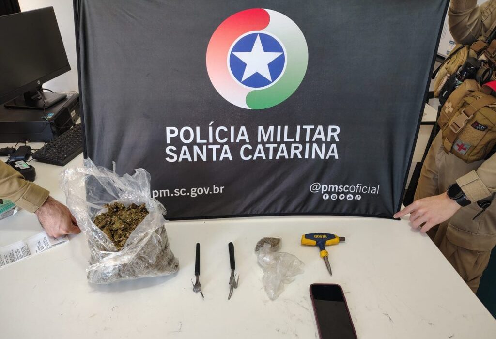 Ocorrência teve início após denúncia de um possível local utilizado para desmanche e armazenamento de motocicletas furtadas - Foto PMSC
