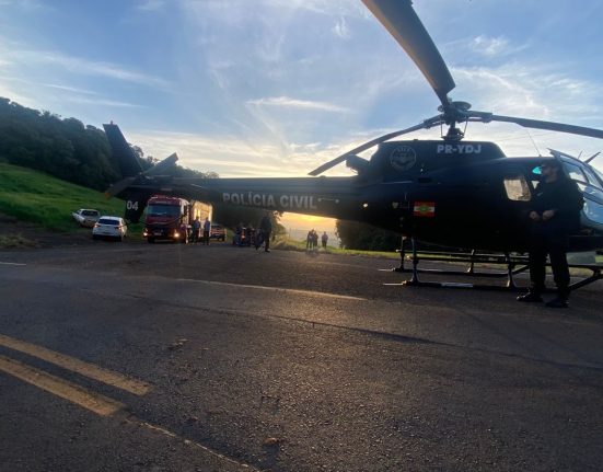 Saída de pista na SC-479 deixa duas pessoas feridas entre Ipuaçu e Entre Rios