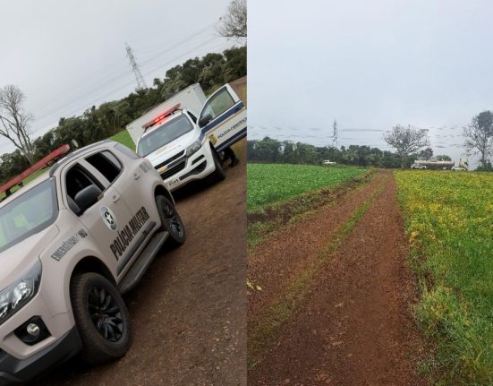Ocorrência mobilizou policiais da região - Foto Polícia Militar