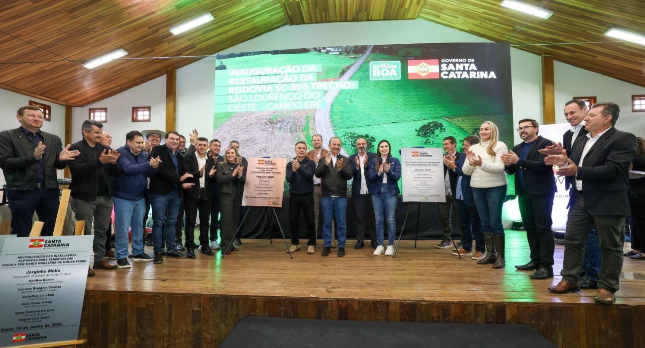 Governo entrega obras e anuncia novos investimentos em São Lourenço do Oeste