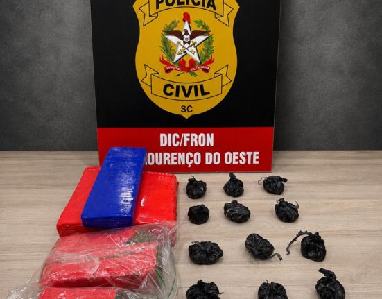 Casal é preso por suspeita de tráfico de drogas após perseguição em São Lourenço do Oeste