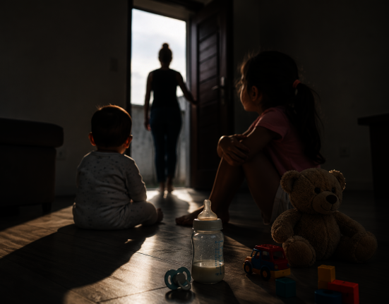 Mãe é presa após deixar bebê e criança sozinhos em casa