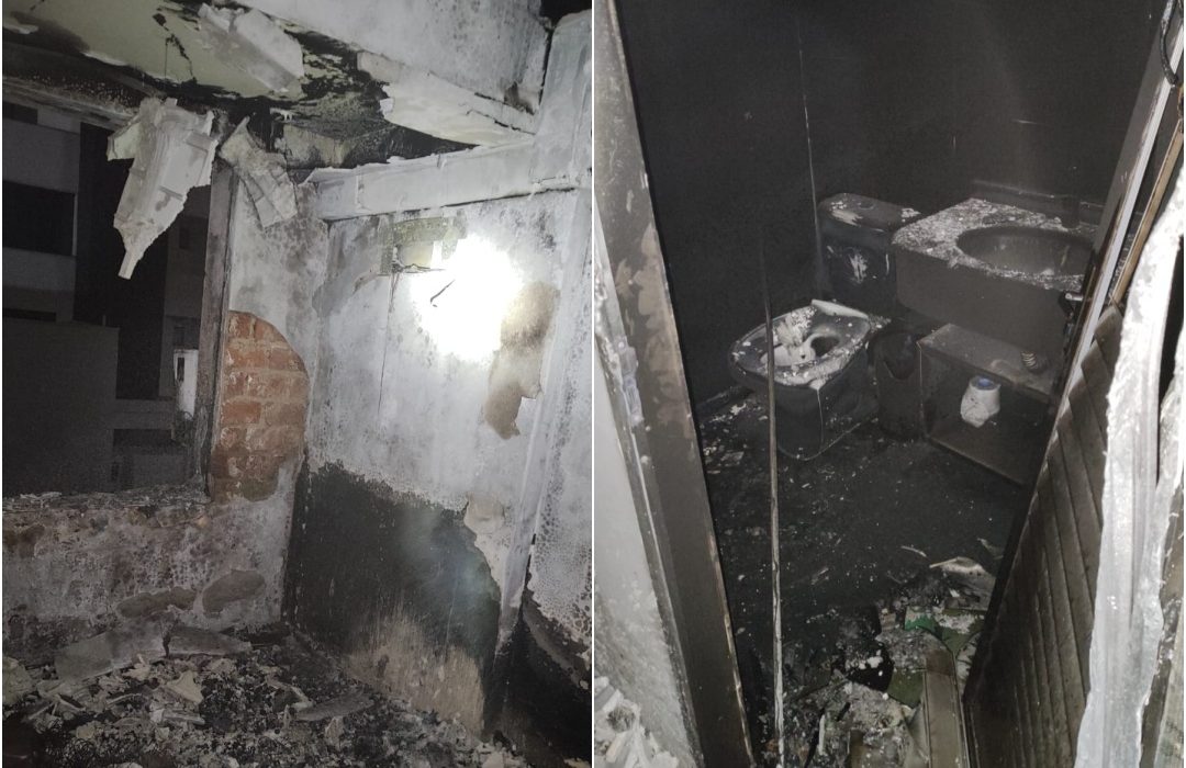 Fogo começou no início da madrugada desta segunda-feira - Foto Corpo de Bombeiros